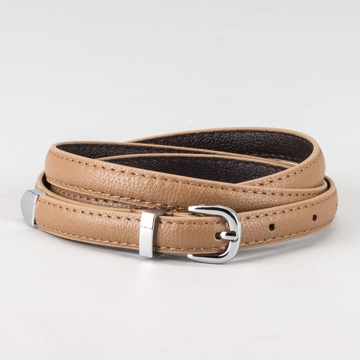 Ремень женский "Великан", пряжка и хомут под металл, ширина - 1см, длина от 110см, цвет хаки