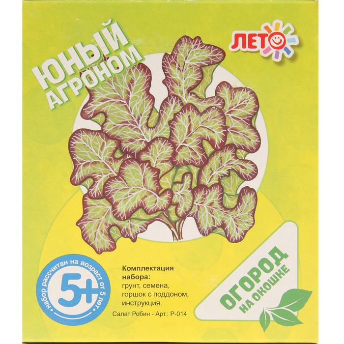 Набор для выращивания растений Юный агроном "Салат Робин"