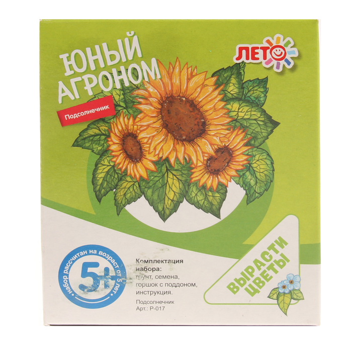 Набор для выращивания растений Юный агроном "Подсолнечник"