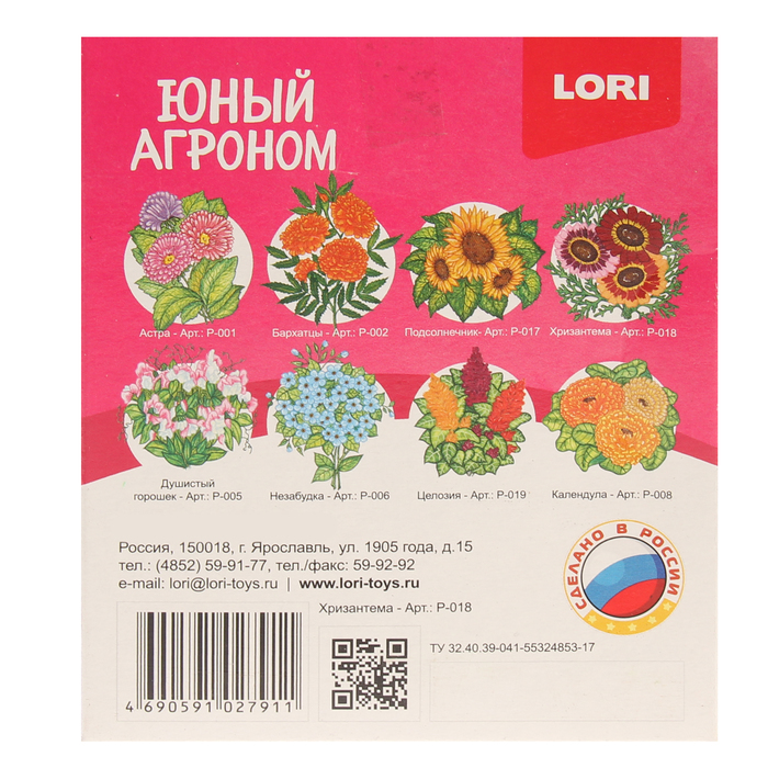 Набор для выращивания растений Юный агроном "Хризантема"