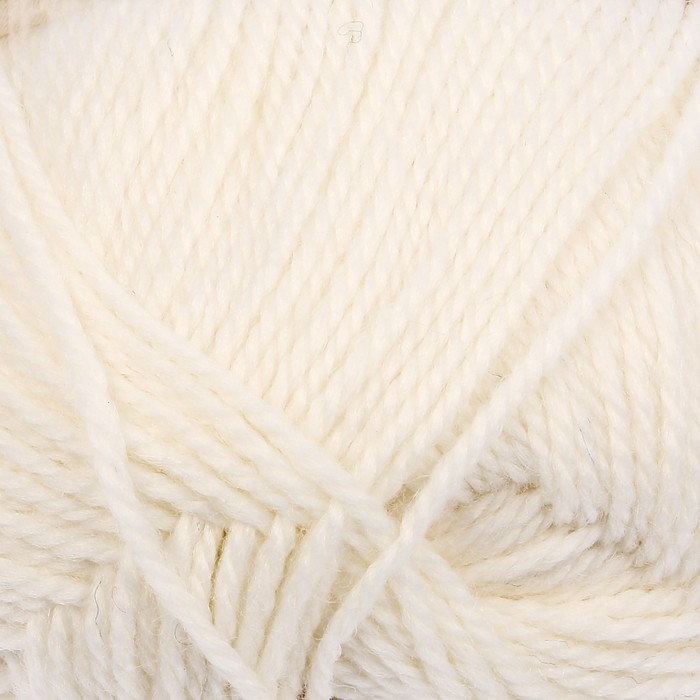 Пряжа "Соната" 50% имп. п/т шерсть 50% акрил 250м/100гр (205 белый)