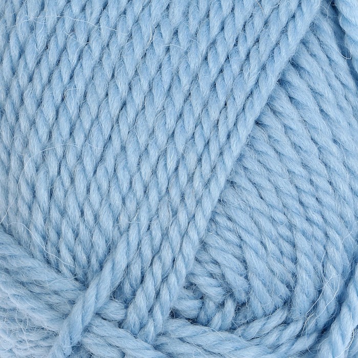 Пряжа "Пышка" 100% импортная п/т шерсть 3-х нит. 110м/100гр (014 св. голубой)