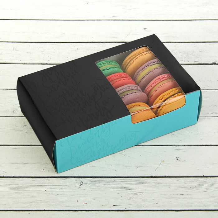 Коробка для сладостей "Не жди, действуй", мятный, 5.5 х 11 х 18 см