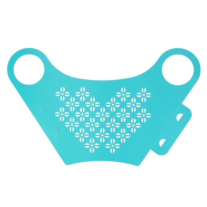 Пакет для цветов с вырубкой "Кувшин", бирюзовый, 37 х 18 см