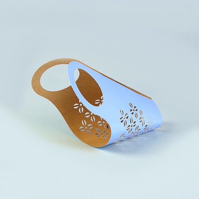 Пакет для цветов с вырубкой "Кувшин", сиреневый, 37 х 18 см