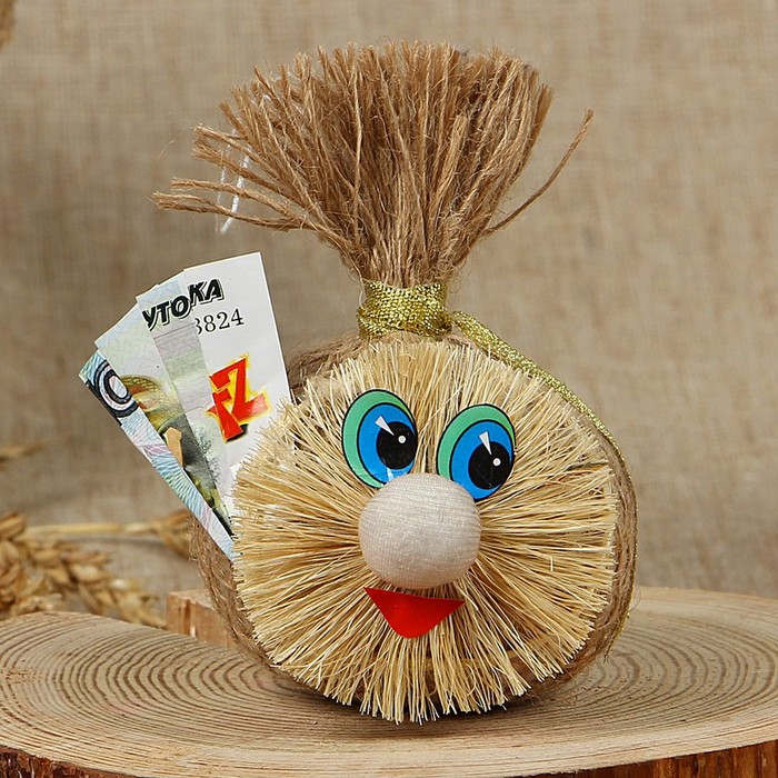 Оберег «Домовёнок Малыш», денежный, микс