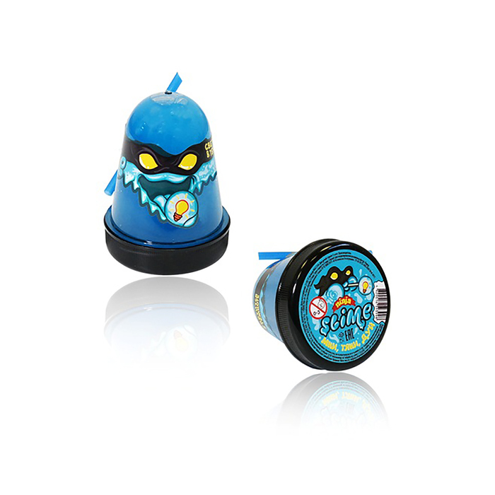 Лизун Slime Ninja, светится в темноте, синий, 130 г