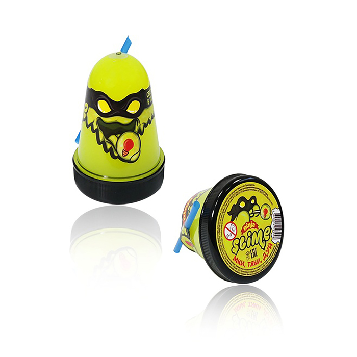 Лизун Slime Ninja, светится в темноте, жёлтый, 130 г