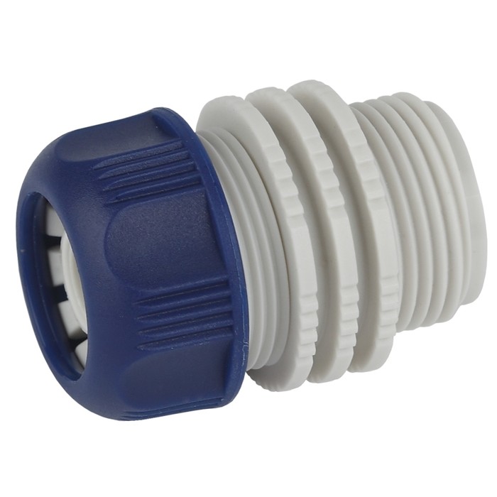 Переходник, наружная резьба, 1/2" (12 мм), пластик