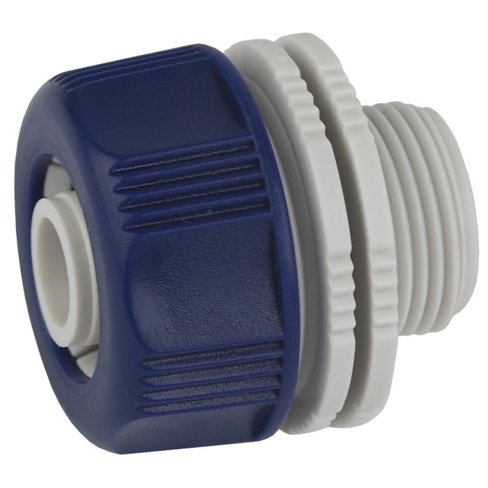 Переходник, наружная резьба, 3/4" (19 мм), пластик