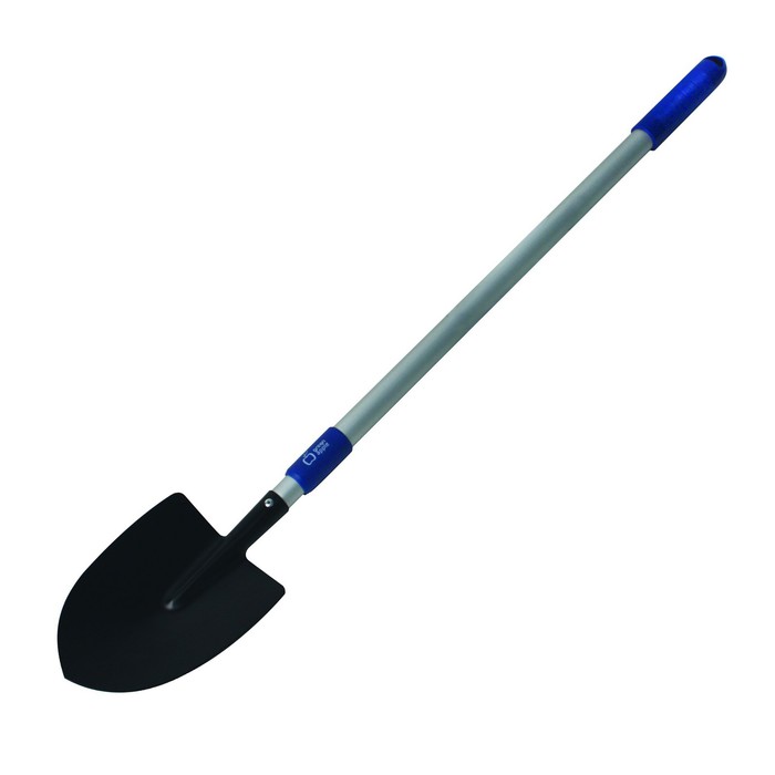 Лопата штыковая, острая, телескопическая, металлический черенок, без ручки