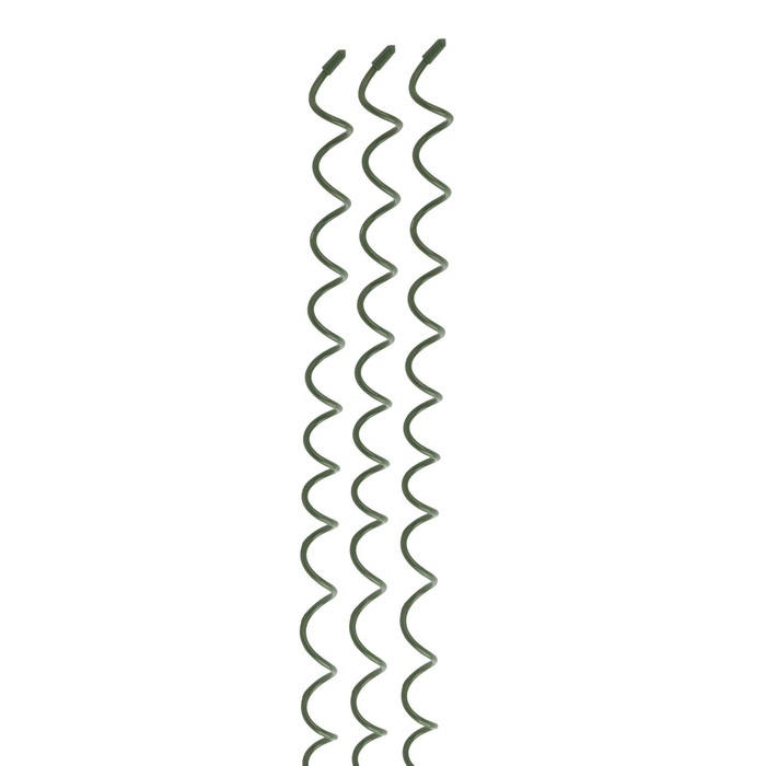 Кустодержатель, h = 55 см, спиральный, набор 3 шт., зелёный