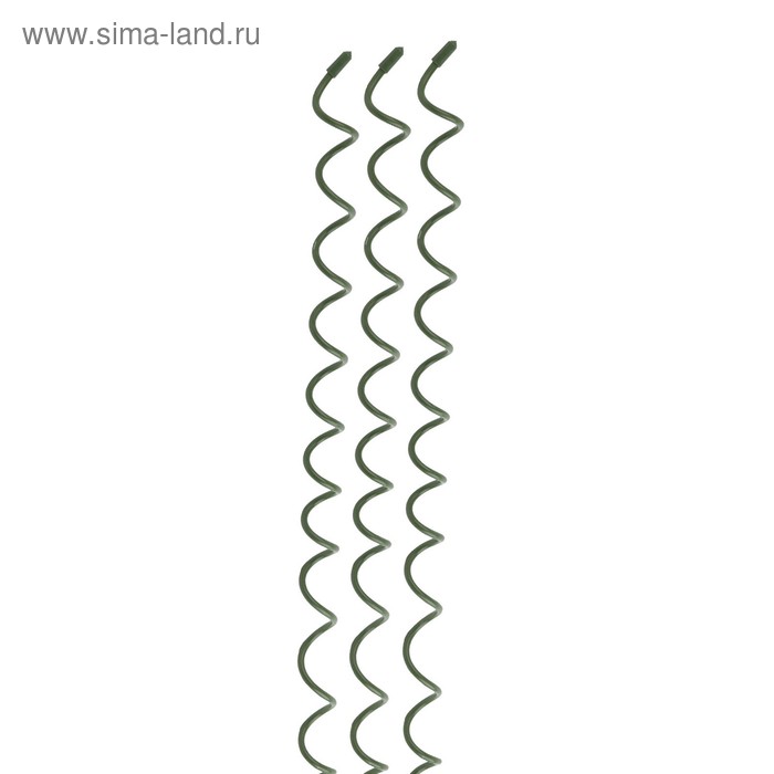 Кустодержатель, h = 75 см, спиральный, набор 3 шт., зелёный
