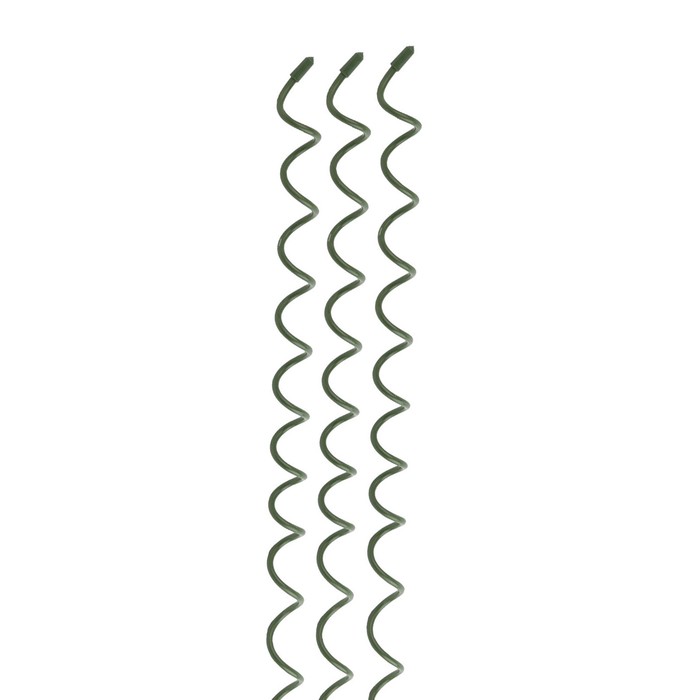 Кустодержатель, h = 100 см, спиральный, набор 3 шт., зелёный