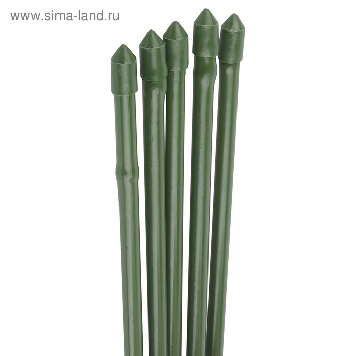 Колышек для подвязки растений, h = 75 см, d = 0,8 см, набор 5 шт., металл в пластике, «Бамбук»