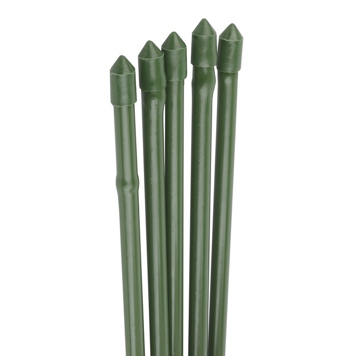 Колышек для подвязки растений, h = 120 см, d = 0,8 см, набор 5 шт., металл в пластике, «Бамбук»