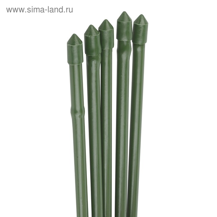 Колышек для подвязки растений, h = 120 см, d = 0,8 см, набор 5 шт., металл в пластике, «Бамбук»