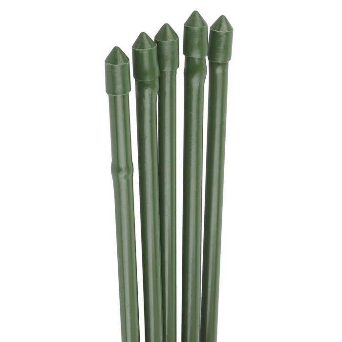 Колышек для подвязки растений, h = 75 см, d = 1,1 см, набор 5 шт., металл в пластике, «Бамбук»