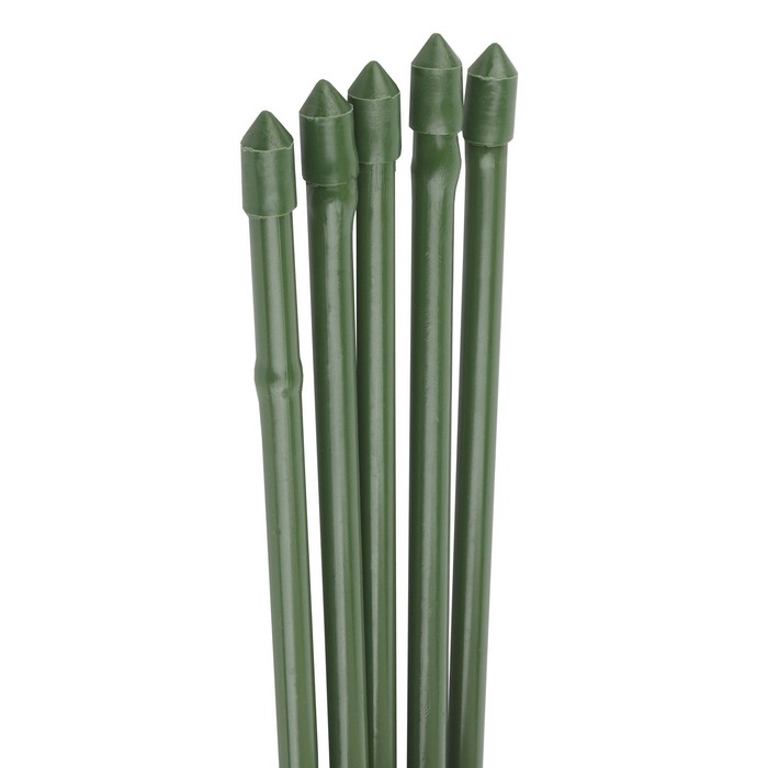 Колышек для подвязки растений, h = 150 см, d = 1,1 см, набор 5 шт., металл в пластике, «Бамбук»