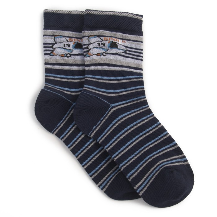 Носки детские, цвет тёмно-синий, размер 18-20