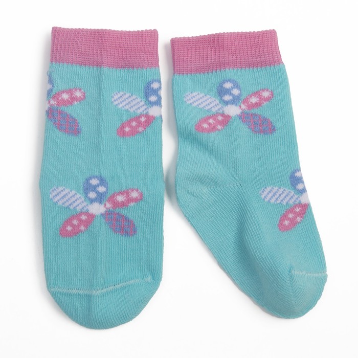 Носки детские, цвет светло-бирюзовый, размер 11-12