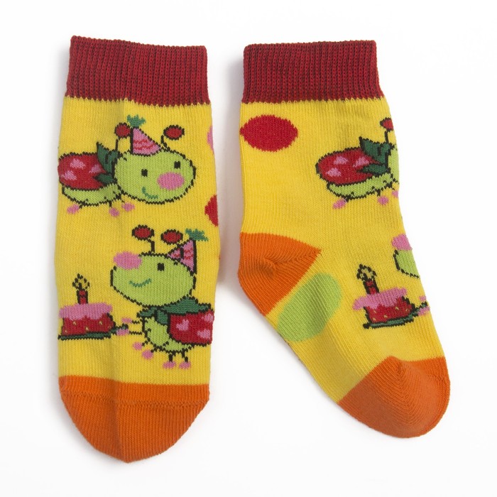 Носки детские НД1-2811, цвет желтый, р-р 11-12