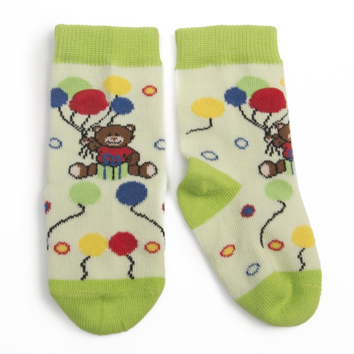 Носки детские, цвет светло-салатовый, размер 11-12