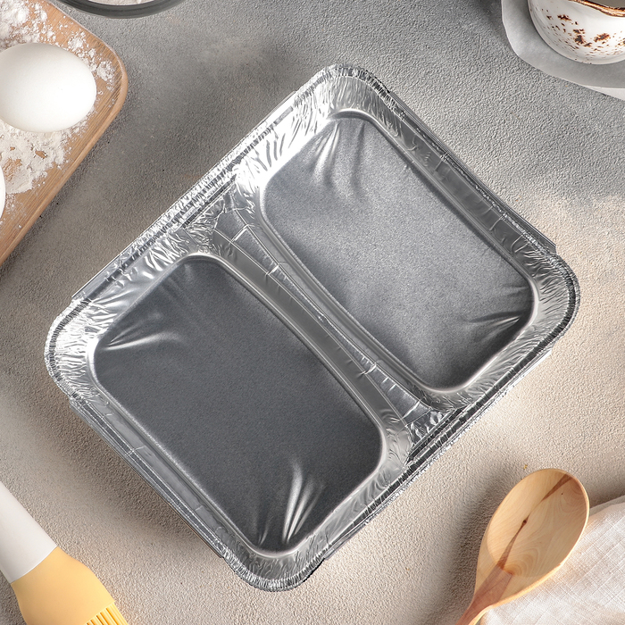Контейнер алюминиевый 840 мл, 22,7х17,7х3 см, 100 шт/уп
