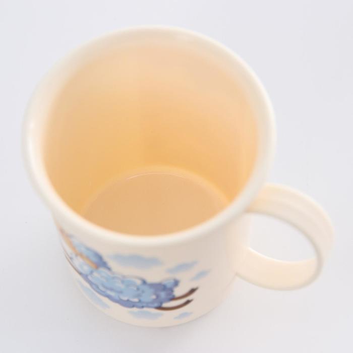 Кружка с декором 180 мл, детская, пластиковая, цвет жёлтый