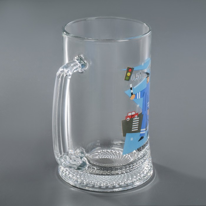 Кружка для пива 500 мл "Ладья.Человек дела", МИКС