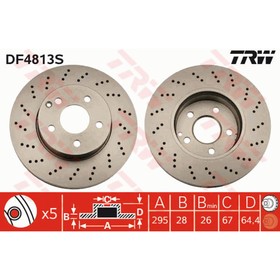 

Диск тормозной TRW DF4813S