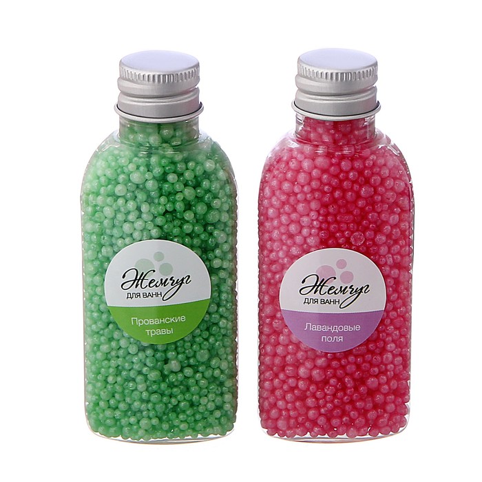 Подарочный набор "Любимой маме": 2 флакона жемчужин для ванн и мыло