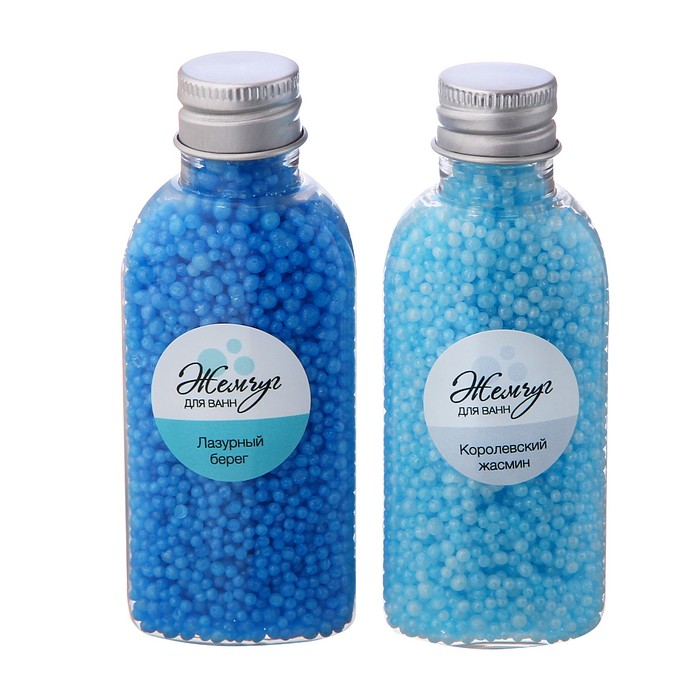 Подарочный набор "С праздником весны": 2 флакона жемчужин для ванн и мыло