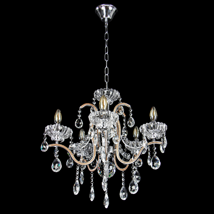 Люстра 1582-5 хрусталь "Весенняя капель" Е14