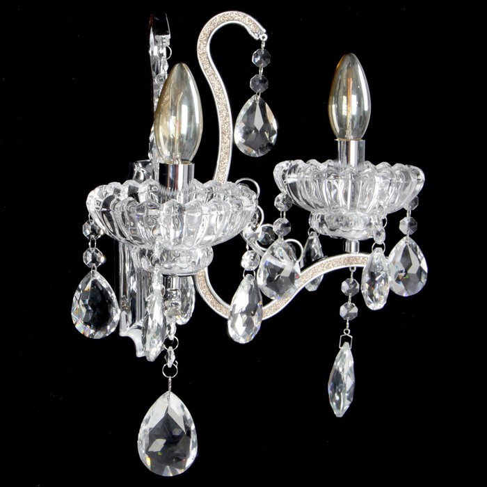 Бра 1582-2W хрусталь "Весенняя капель" 2 рожка Е14