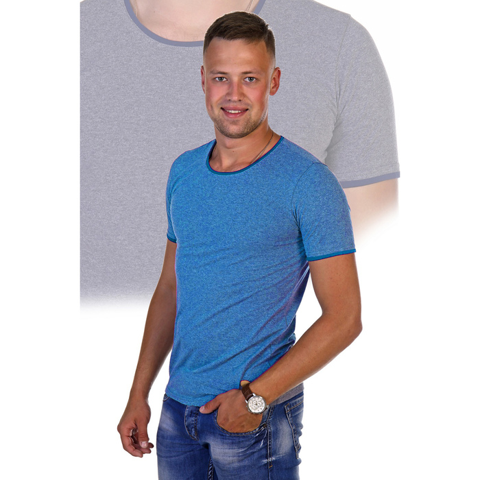 Футболка мужская 1763 цвет голубой, р-р 46