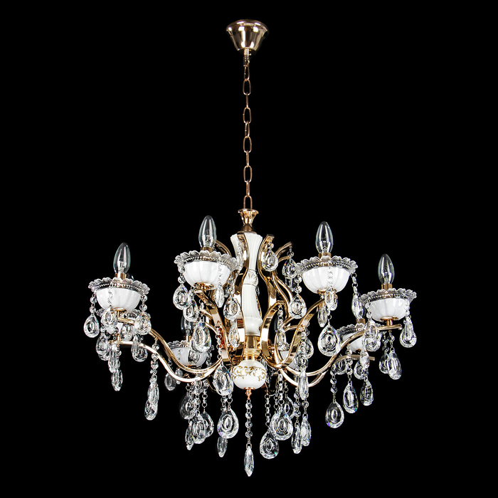 Люстра 1611-8 хрусталь "Утренняя роса" Е14