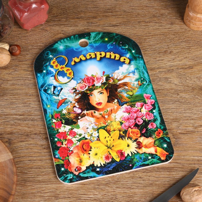 Доска разедлочная "8 марта мадама", 27.5х19.5см