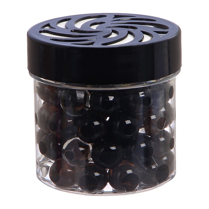 Ароматизатор на панель в банке с гелевыми гранулами "Черный лед"