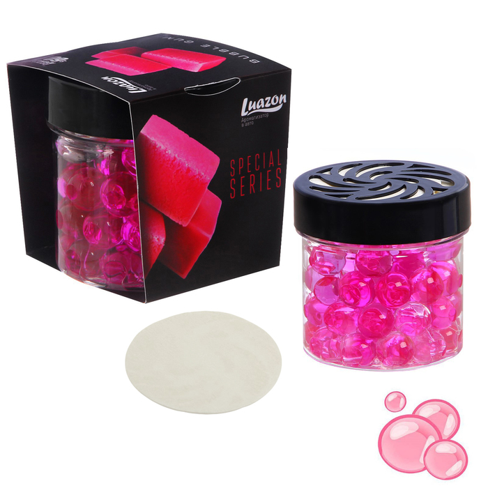 Ароматизатор на панель в банке с гелевыми гранулами "Баблгам"