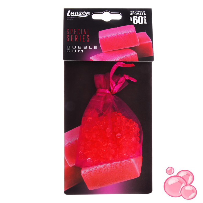 Ароматизатор на зеркало мешок с гелевыми гранулами "Баблгам"