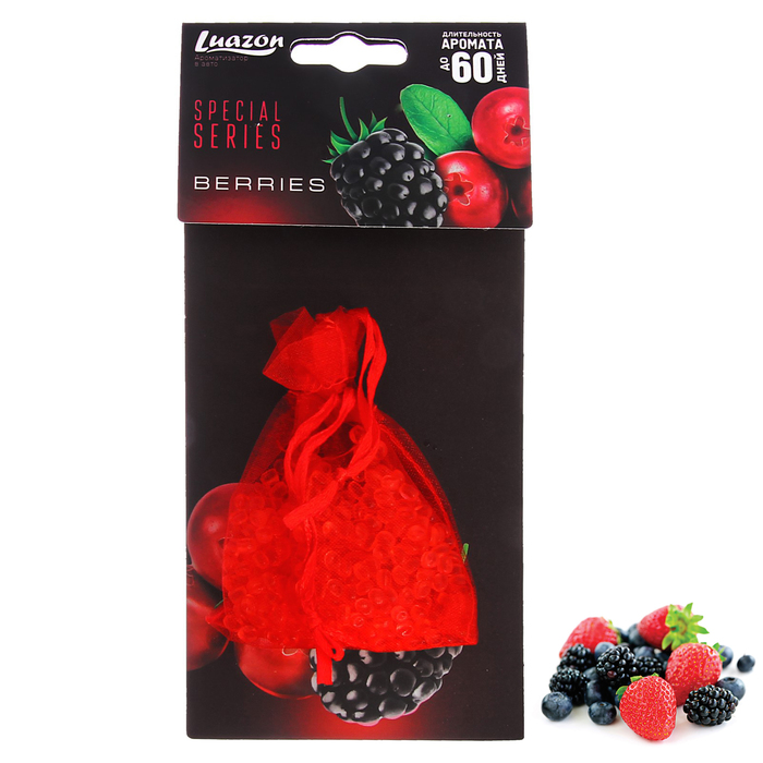 Ароматизатор на зеркало мешок с гелевыми гранулами "Северные ягоды"