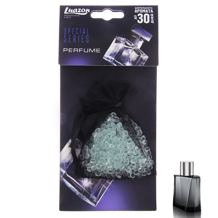 Ароматизатор на зеркало мешок с гелевыми гранулами "Парфюм"
