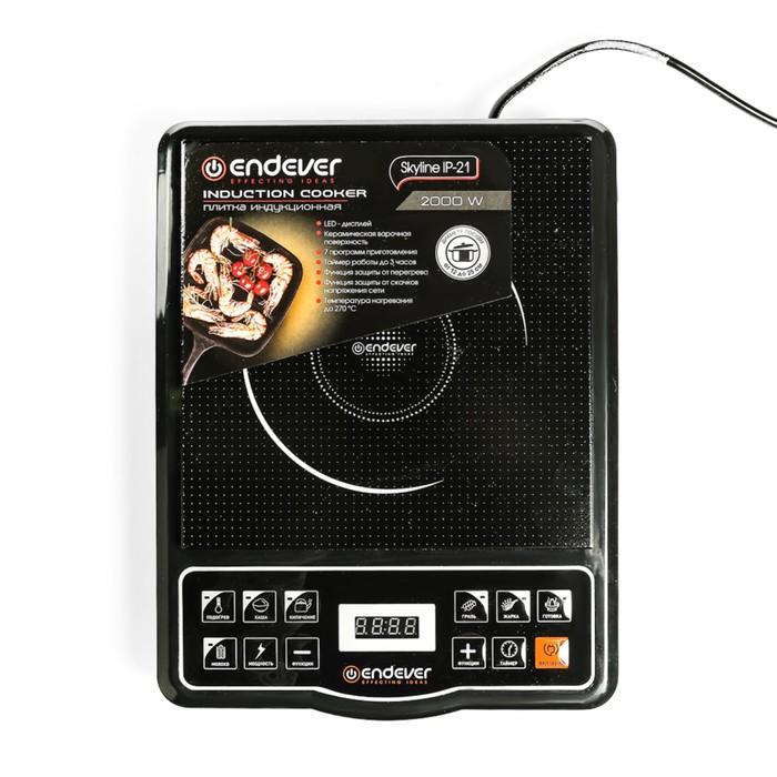 Плитка индукционная Endever Skyline IP-21, 1800 Вт, 7 программ, чёрная