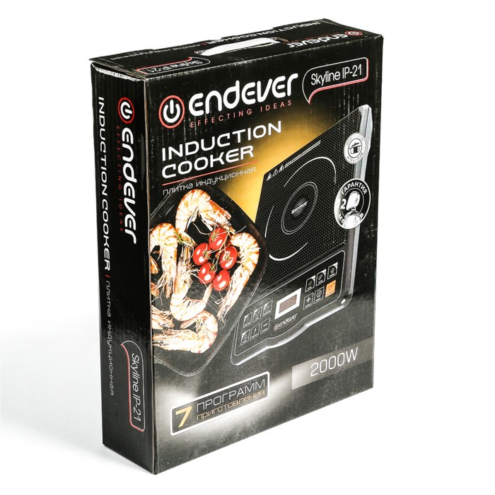 Плитка индукционная Endever Skyline IP-21, 1800 Вт, 7 программ, чёрная