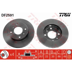 

Диск тормозной TRW DF2591