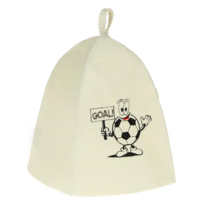 Банная шапка с вышивкой  "GOAL", первый сорт, ПРОМО