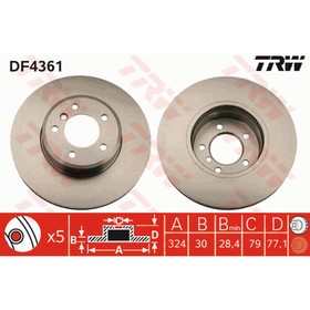 

Диск тормозной TRW DF4361