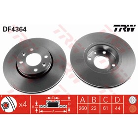 

Диск тормозной TRW DF4364