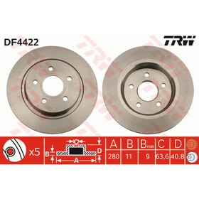 

Диск тормозной TRW DF4422